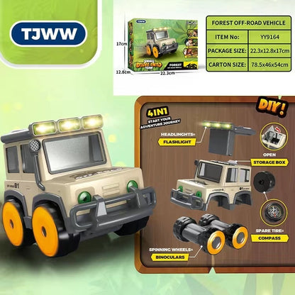 Outdoor Microscope 4-in-1 Construction Vehicle Off-road Vehicle Periscope Submarine Water Gun - LJ Enterprise