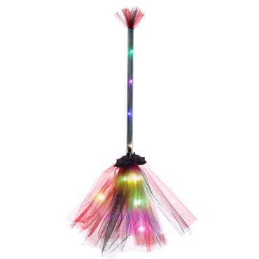 LED Witch Halloween Light Broom Children's Toy