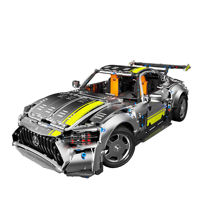 Super Running Building Blocks Racing Car Decoration Children Educational Assembled Toys