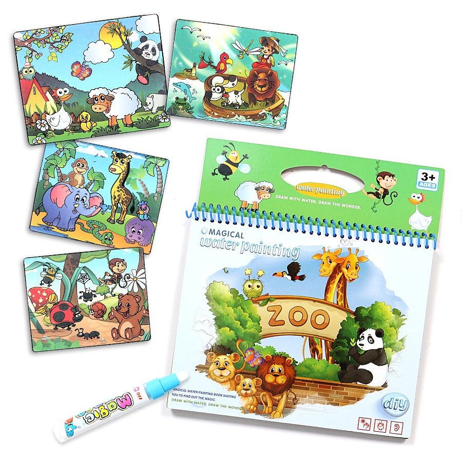 Early Education Clear Water Painting L Digital English Anime Water Album Graffiti Water Painting Book Color Applying Books