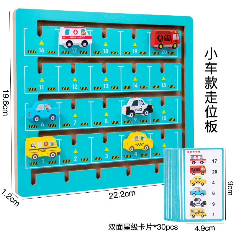Traffic Walking Maze Toy Numbers Track Maze Activity Board 