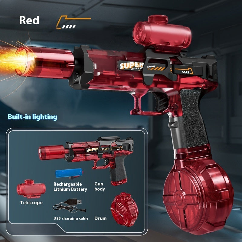 New Ice Mouse Ice Explosion Electric Water Gun Children's High-speed Continuous Hair Linkage Reloading Large Capacity Water Pistols Toy - LJ Enterprise
