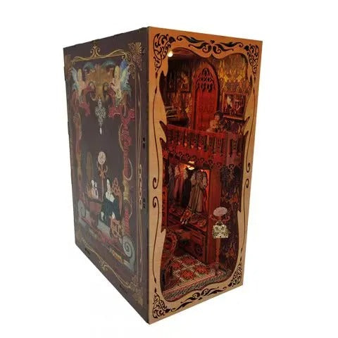 Wooden Assembled Closet Book Stand Ornament