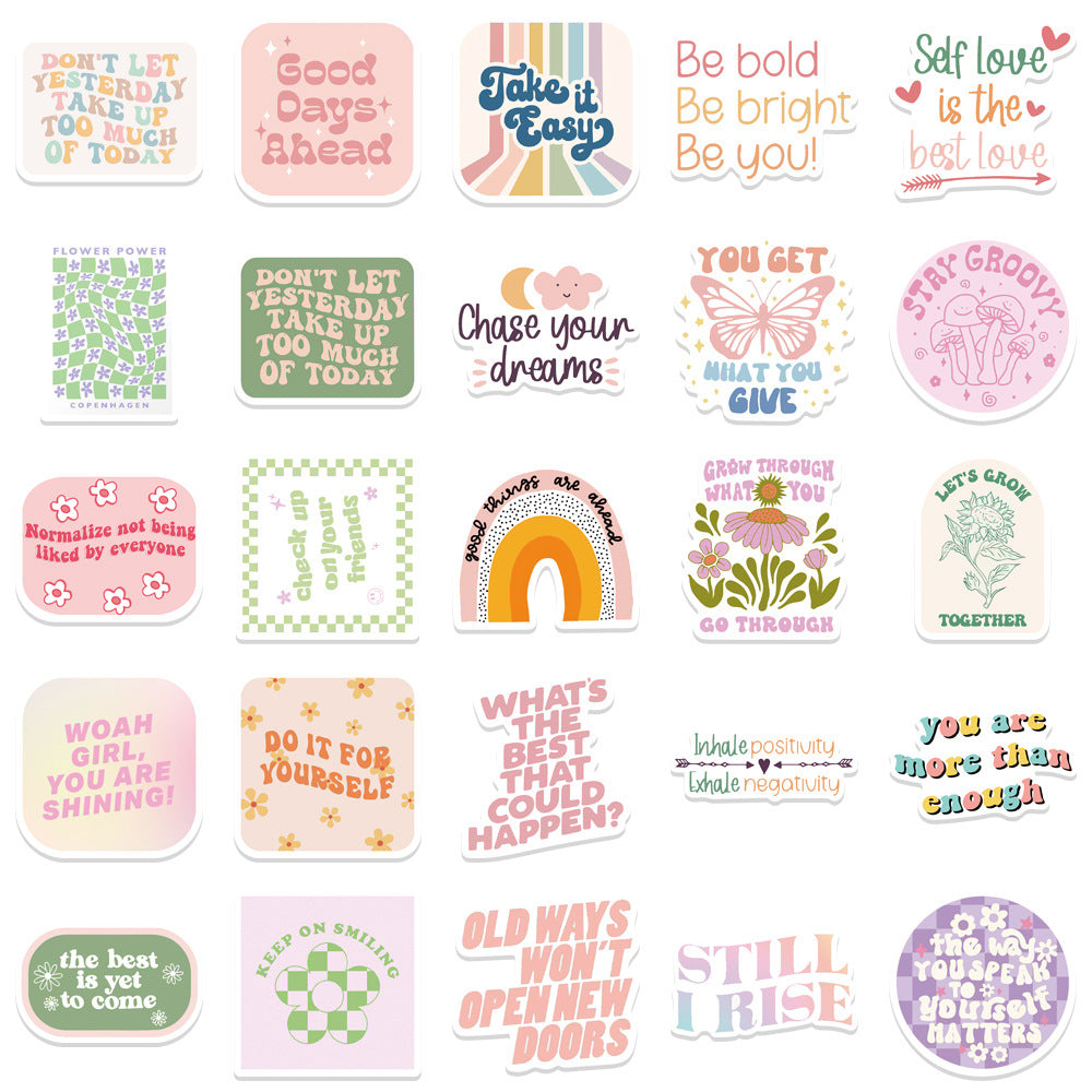 Motivational Statement Stickers Decorated