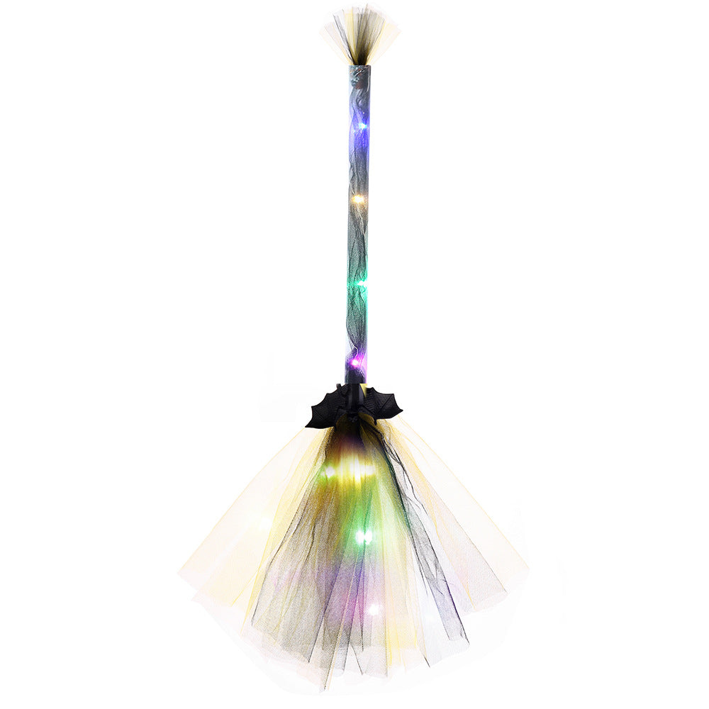 LED Witch Halloween Light Broom Children's Toy