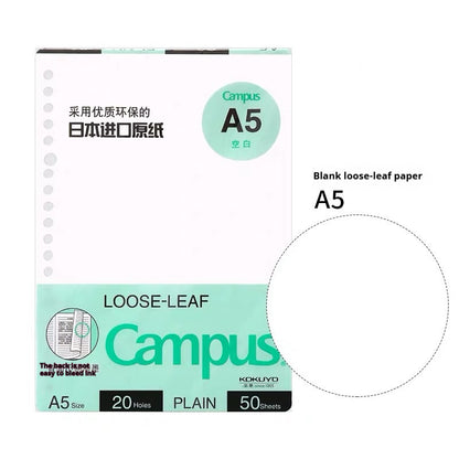 Loose Spiral Notebook Shell Pastel Cookie Soft Light Refill B5 Plaid Impression A5