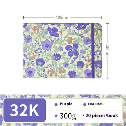 Feiluniao Watercolor Notebook Fabric Handmade Mini Portable Portable Character Sketch Hand Painted Graffiti Drawing Book