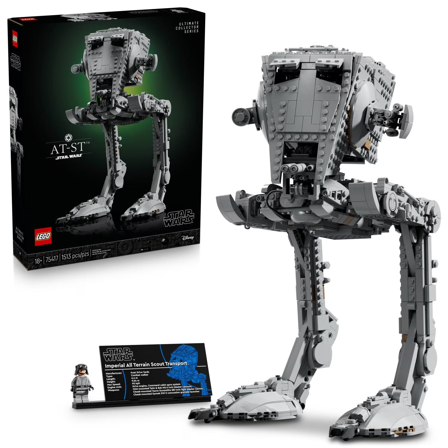 Star Wars AT-ST Walker Building Set, 513 Pc.