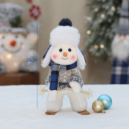 Blue Fabric Figurine Doll Cute