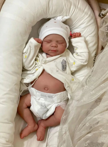 Lifelike Reborn Baby Dolls - 18 Inch Cute Sleeping Realistic Baby Doll Sweet Girl Full Vinyl Body Reborn Toddler Dolls Real Life Baby Dolls for Kids 3+ & Collectors