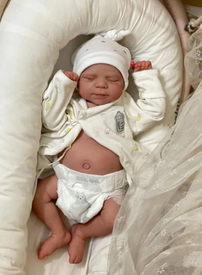 Lifelike Reborn Baby Dolls - 18 Inch Cute Sleeping Realistic Baby Doll Sweet Girl Full Vinyl Body Reborn Toddler Dolls Real Life Baby Dolls for Kids 3+ & Collectors
