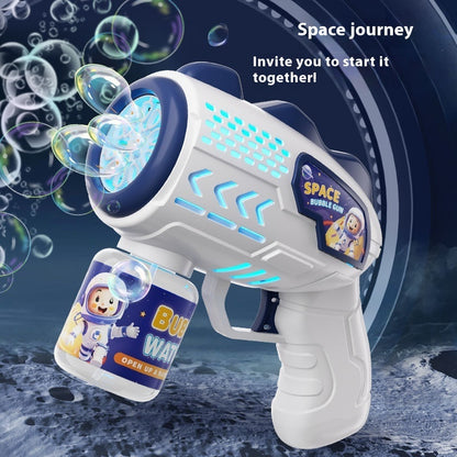 Bubble Machine Outer Space Astronauts Toy Automatic Gatling Electric