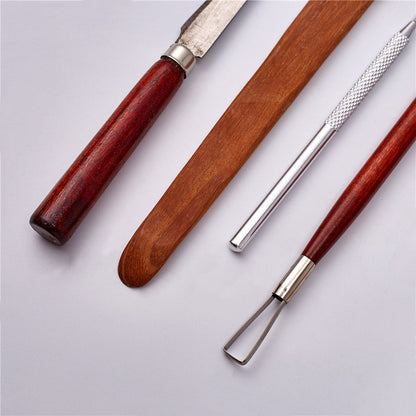 Pottery Clay Art Supplies Red 9 Piece Suit Pottery Diy Tools - LJ Enterprise