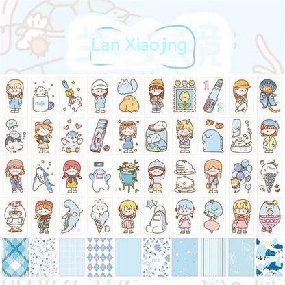 Stickers Hand Account Painting Heart Stickers Notebook Special Screen Protector Japanese Paper Cartoon Characters