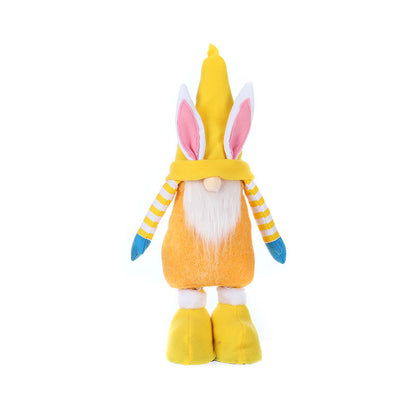Easter Retractable Rabbit Standing Doll Window Home Decoration Ornament