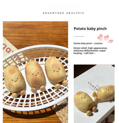 Cute Good-looking Super Soft Sticky Mimic Silicone Feel Flat For Small Decompression Toy