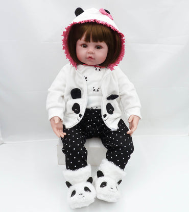 Soft Vinyl Reborn Baby Panda Clothes Cute Children's Toy