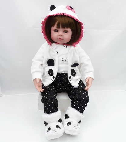 Soft Vinyl Reborn Baby Panda Clothes Cute Children's Toy