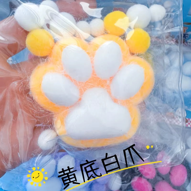 JN Handmade TPR Soft Pinch Squeeze Toy Unique Taba Squishy Paw for Kids 5-7 Years Slow Rebound Hamster Cat Paw Gift Idea