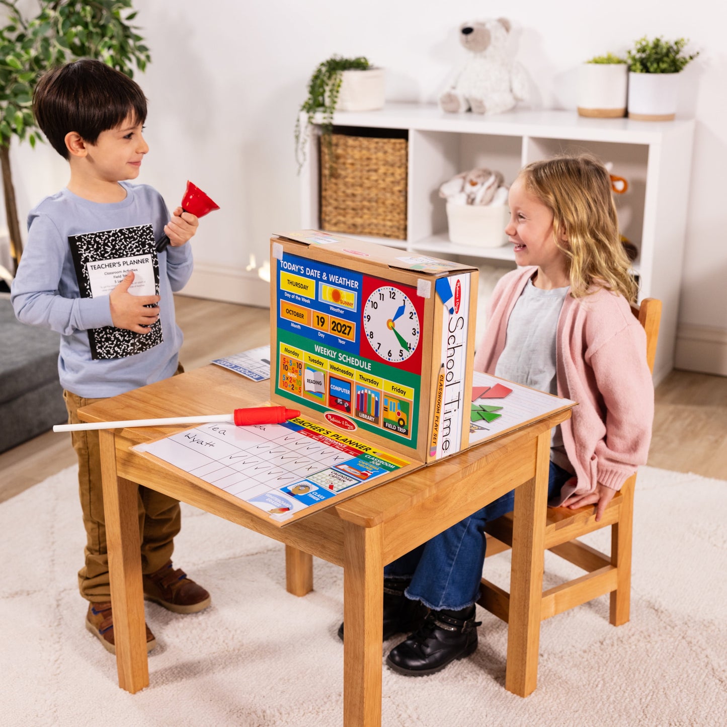School Time! Classroom Play Set Game - Be Teacher or Student - FSC Certified