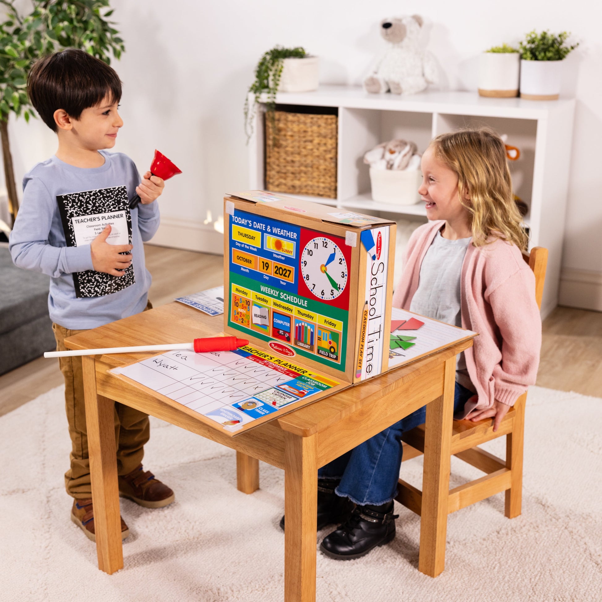 School Time! Classroom Play Set Game - Be Teacher or Student - FSC Certified