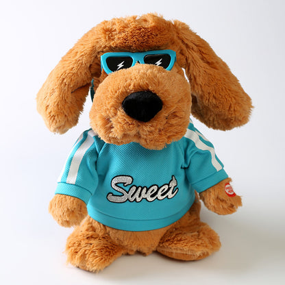 Moving Ear Glasses Puppy Electric Plush Toy