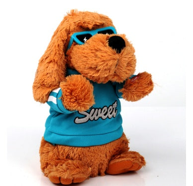 Moving Ear Glasses Puppy Electric Plush Toy