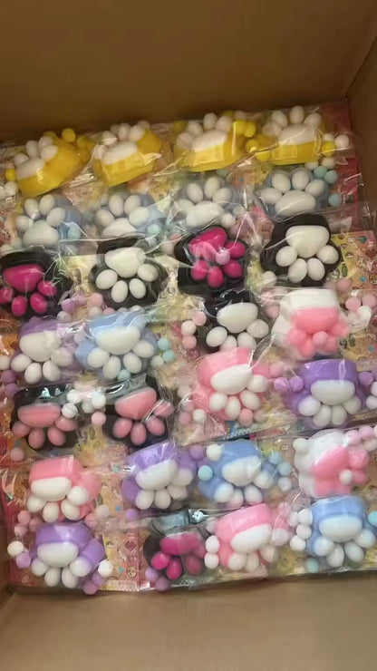 JN Handmade TPR Soft Pinch Squeeze Toy Unique Taba Squishy Paw for Kids 5-7 Years Slow Rebound Hamster Cat Paw Gift Idea