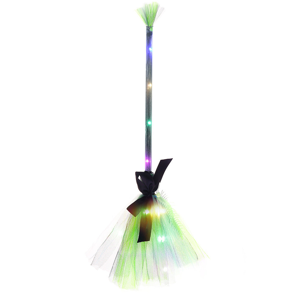 LED Witch Halloween Light Broom Children's Toy