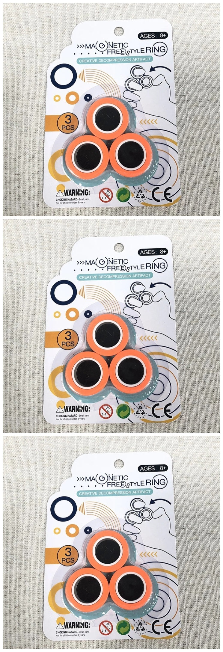 Magnetic finger rotating ring
