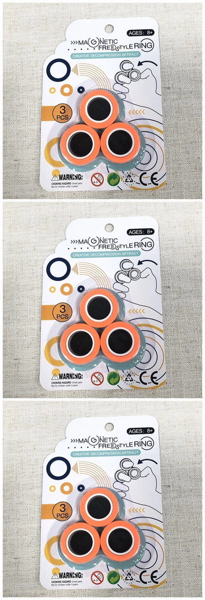 Magnetic finger rotating ring