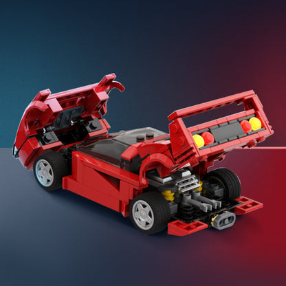 Ferrari F40 Super Sports Car Model MOC-104559 Small Particles Compatible Assembling Building Blocks
