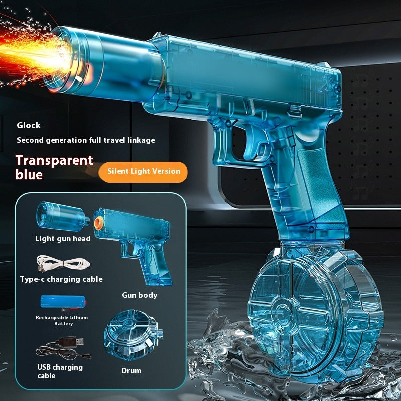 New Ice Mouse Ice Explosion Electric Water Gun Children's High-speed Continuous Hair Linkage Reloading Large Capacity Water Pistols Toy - LJ Enterprise