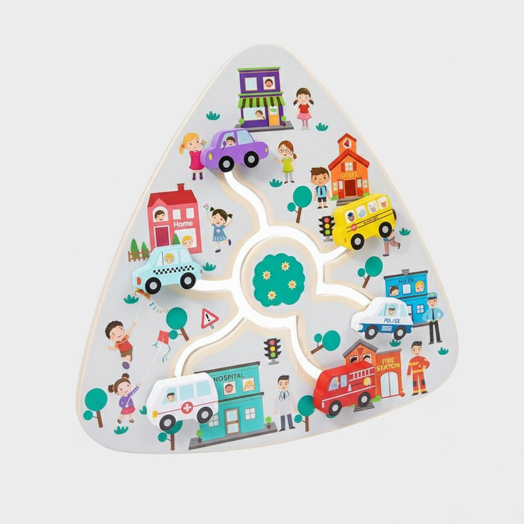 Traffic Walking Maze Toy Numbers Track Maze Activity Board 