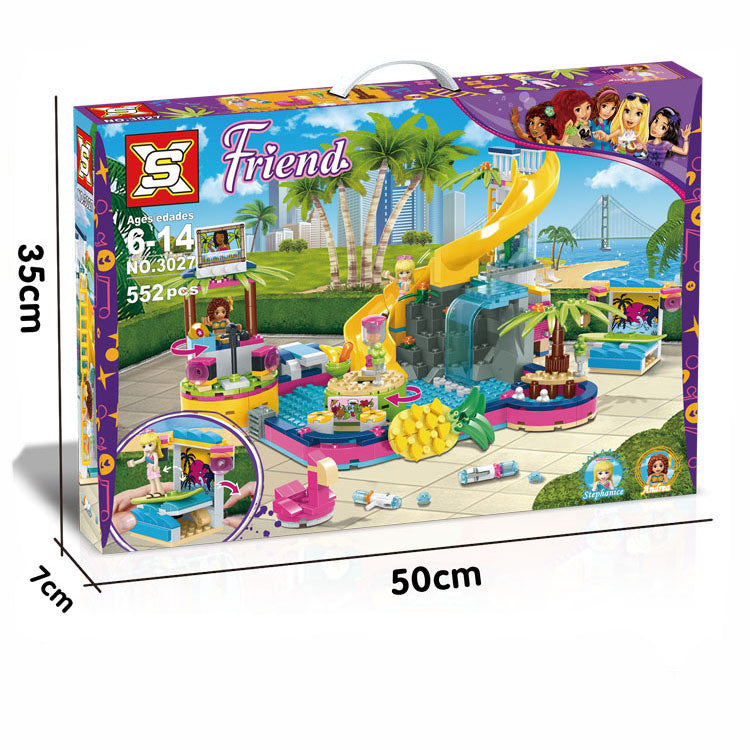 Assembling Blocks Of Girls' Princess Amusement Park