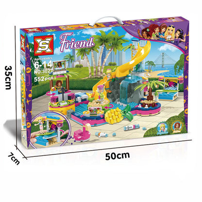 Assembling Blocks Of Girls' Princess Amusement Park