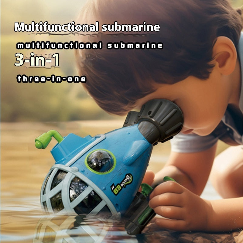 Outdoor Microscope 4-in-1 Construction Vehicle Off-road Vehicle Periscope Submarine Water Gun - LJ Enterprise