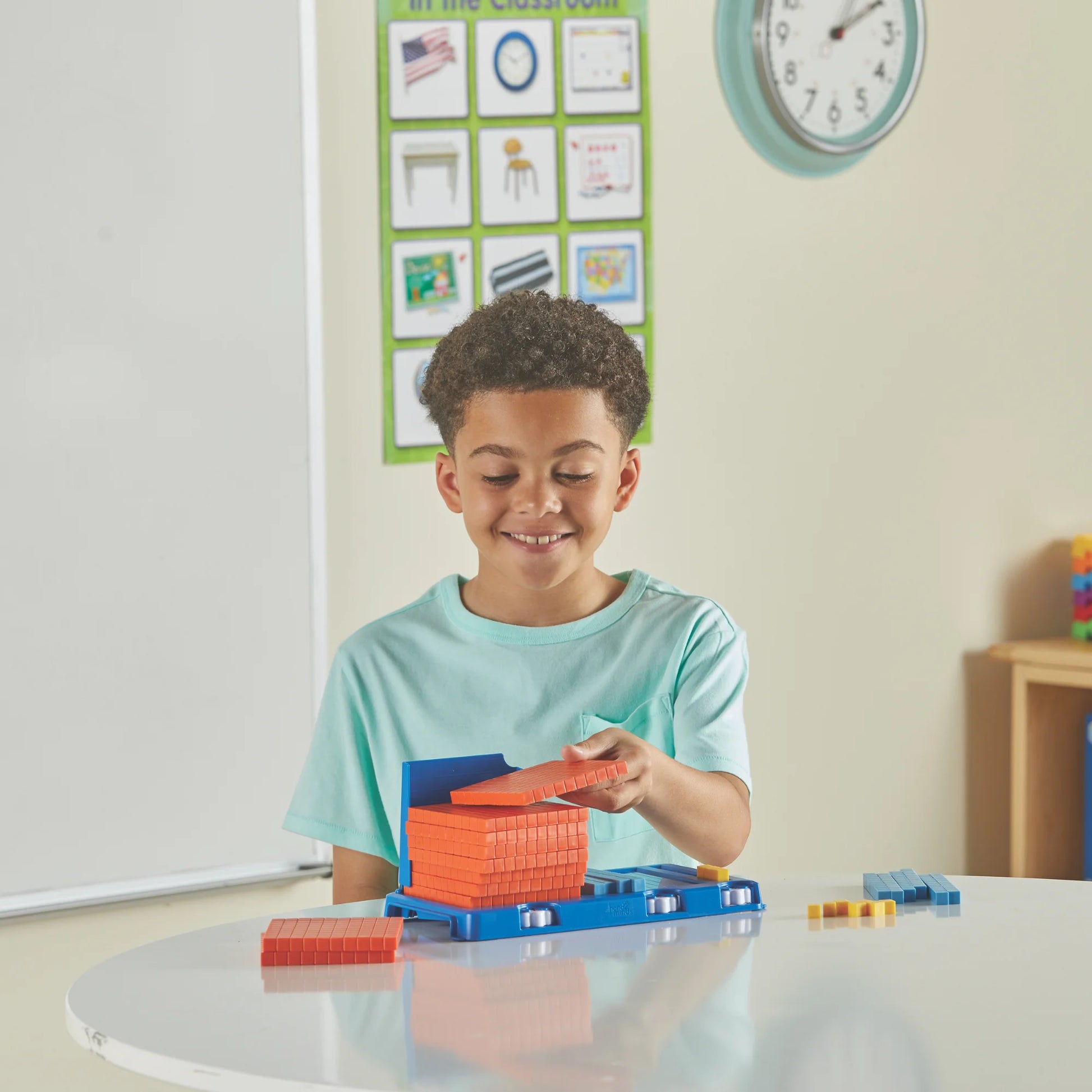 Place Value Frame with Base Ten Blocks, Math Manipulatives for Elementary School