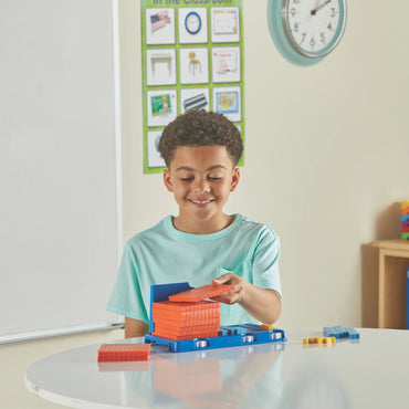 Place Value Frame with Base Ten Blocks, Math Manipulatives for Elementary School