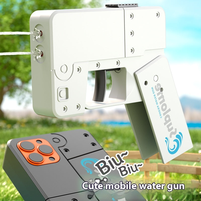 Folding Mobile Phone Water Gun Continuous Hair Double Head Jet - LJ Enterprise