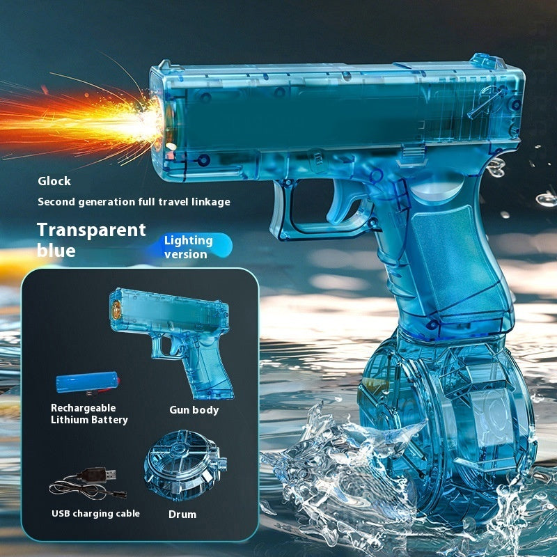 New Ice Mouse Ice Explosion Electric Water Gun Children's High-speed Continuous Hair Linkage Reloading Large Capacity Water Pistols Toy - LJ Enterprise
