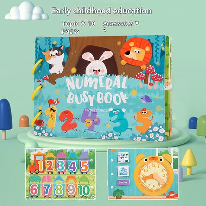 Educational Quiet Paste Book Full English Early Education Velcro Paper Enlightenment Toys - LJ Enterprise