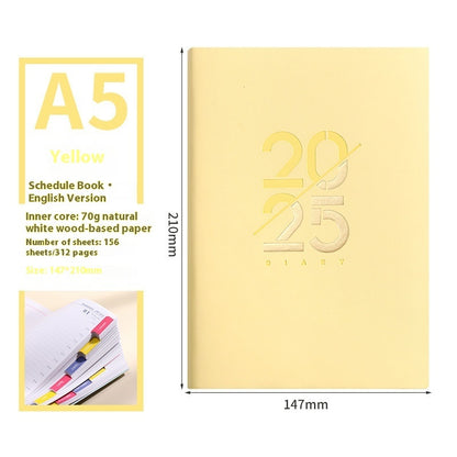 Soft Leather A5 Daily Plan Schedule Book