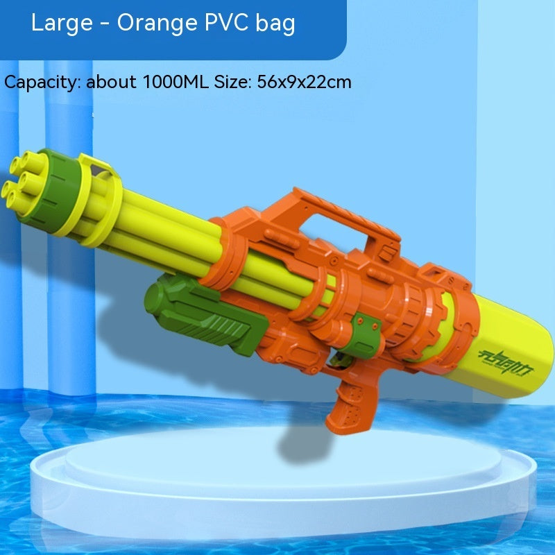 Large Capacity Gatling Water Spray Pull Water Gun Toy - LJ Enterprise