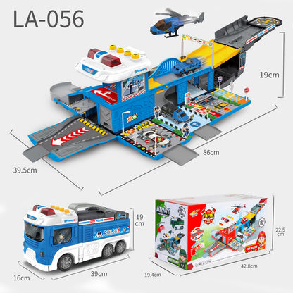 Cartoon Deformation Double-deck Bus Multi-functional Children's Inertia Sliding