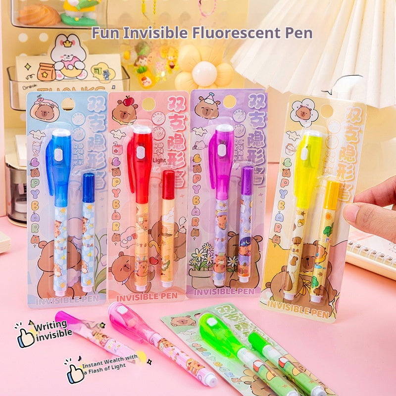 Creative Cartoon Invisible Fluorescent Pen Student Stationery