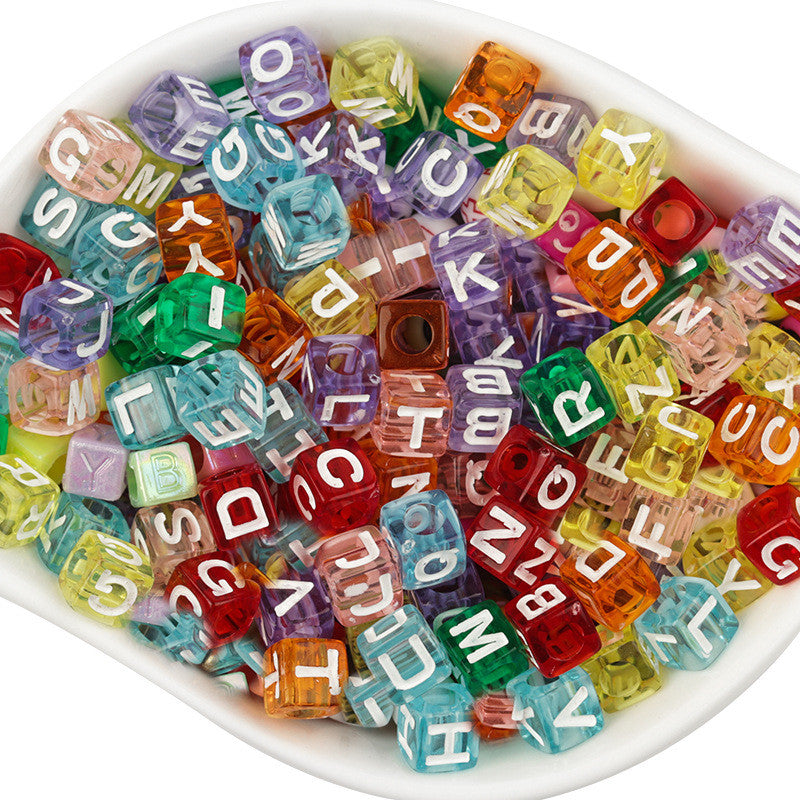 A Variety Of Acrylic Letter Beads Diy Bracelet Accessories Loose Beads - LJ Enterprise