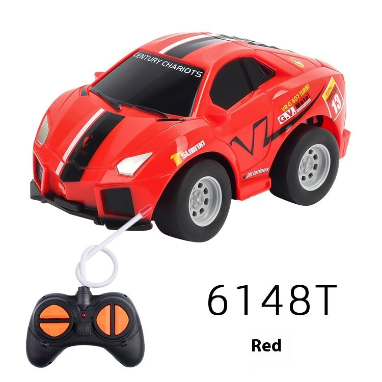 Mini Cartoon Electric Remote Control Cute Four-way Wireless Remote Control Toy Car