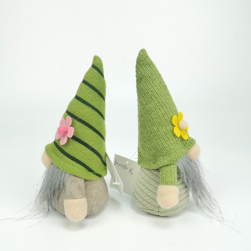 Green Spring Doll Ornaments St Patrick's Day Cloth Handmade