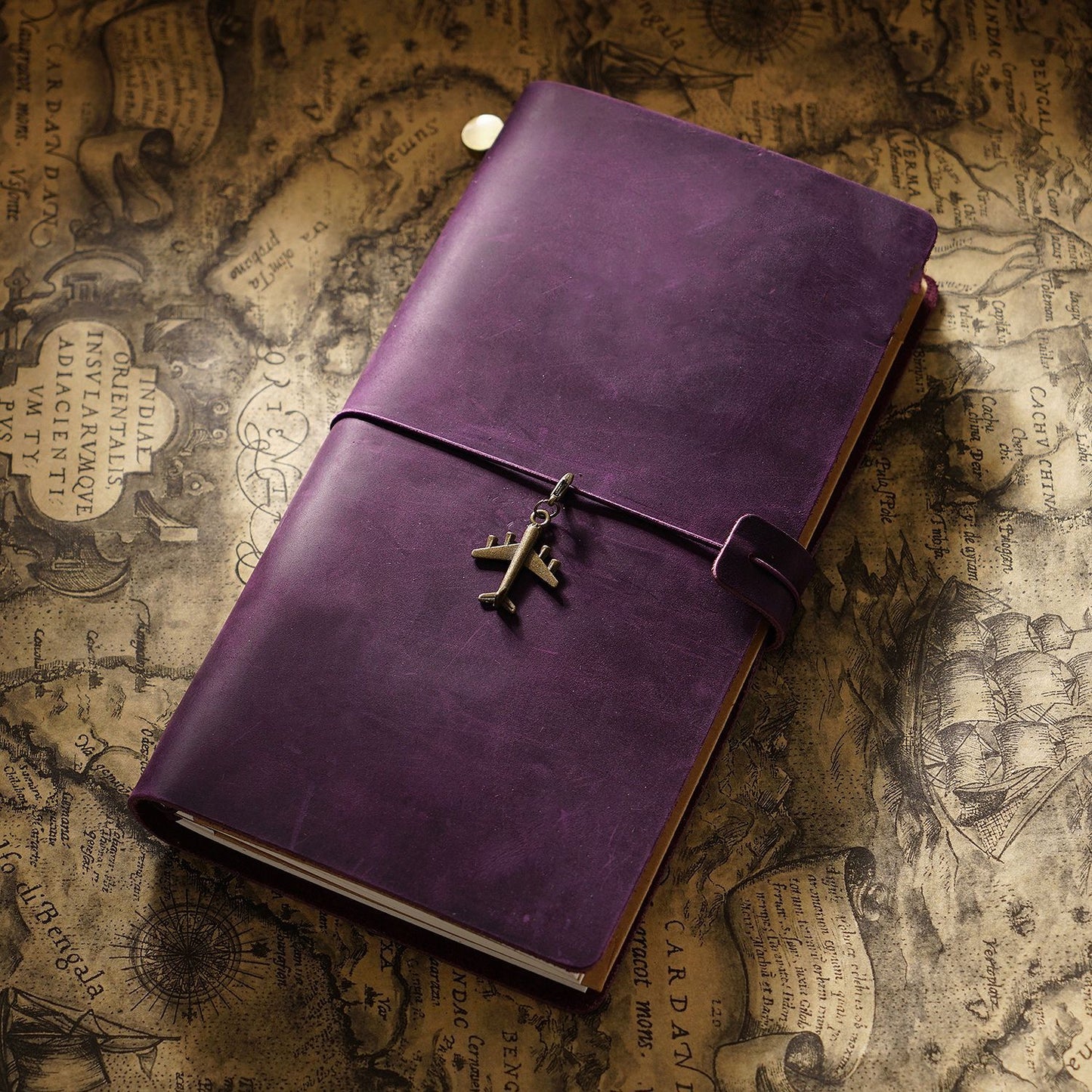 Travel Notebook Cowhide Leather Diary Vintage